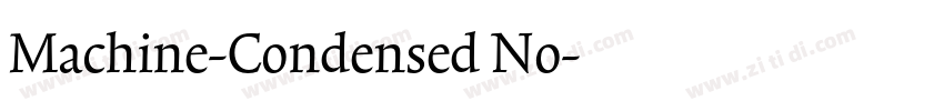 Machine-Condensed No字体转换